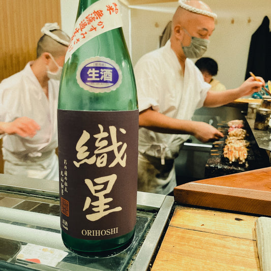 「織星」純米無濾過生原酒かすみさけ(埼玉県丸山酒造)があの焼鳥の名店「鳥しき」の日本酒裏メニューに!