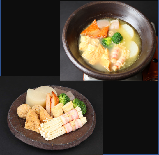 Ashiya Salt Oden and Nine Assorted Assortments for 2 people & "Tango Kingdom" Pure Rice Sake 720ml Taniguchi Sake Brewery Set