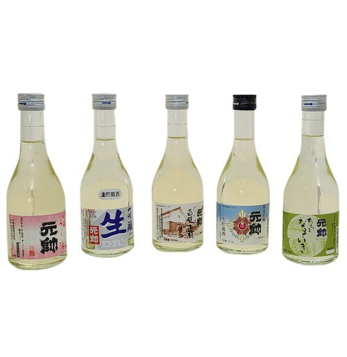 Drinking Competitive Set of 5 Types of Raw Storage Sake Gensui Sake Brewery